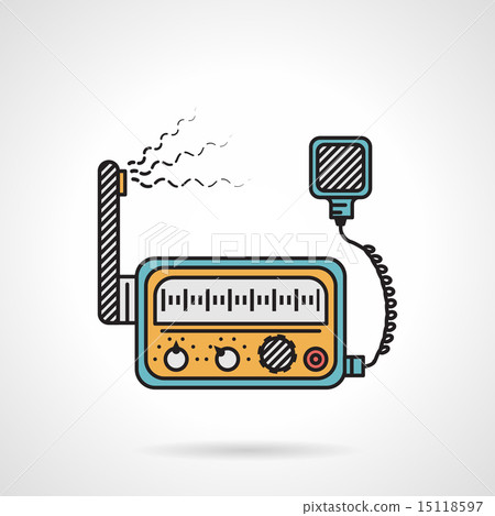 Radio device flat color vector icon Radio device flat color vector icon 15118597