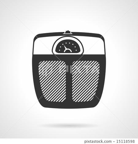 Floor scales black vector icon 15118598