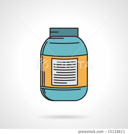 Creatine jar flat vector icon 15118611