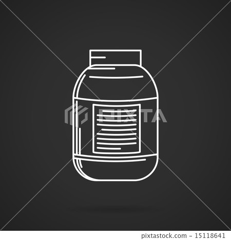 Creatine supplements jar vector icon - Stock Illustration [15118641 ...