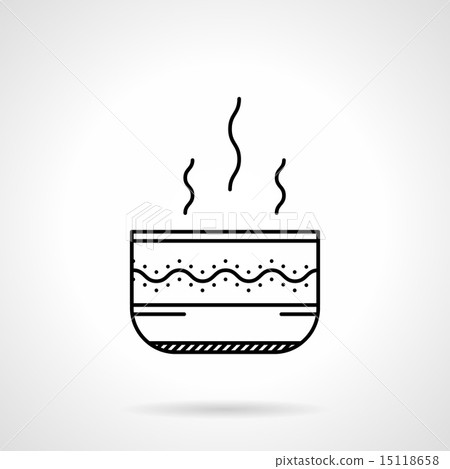 Soup bowl black line vector icon - Stock Illustration [15118658] - PIXTA