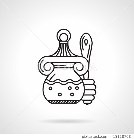 Honey jar black line vector icon 15118708