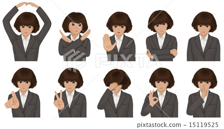 Set of women in suit shape 15119525