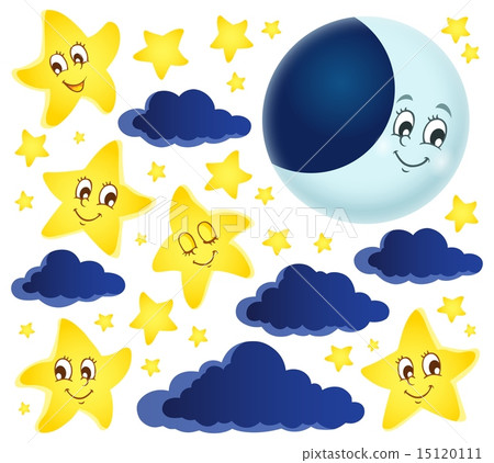 Moon and stars theme collection 1 15120111