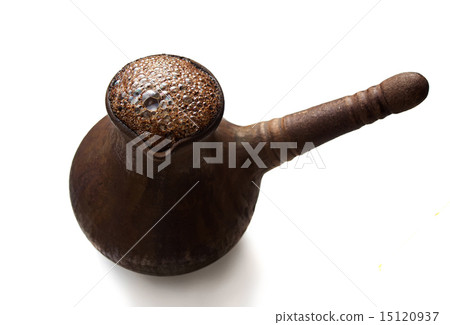Turkish coffee pot  isolated on white background 15120937