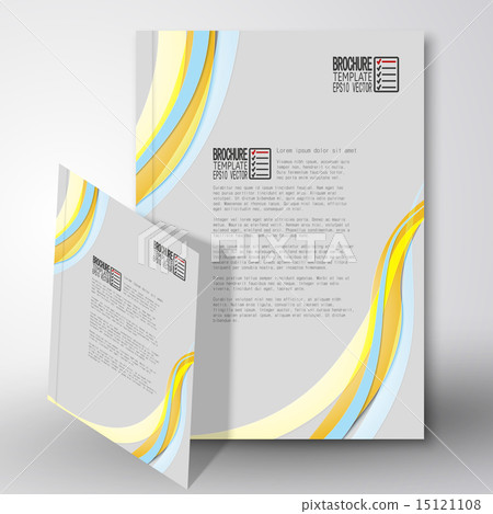 Colored wave background. Brochure, flyer or report for business, template vector 15121108