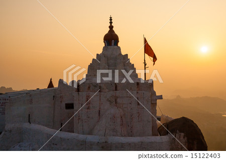 Monkey temple at sunrise hampi india  15122403