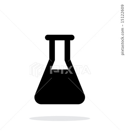 Full flask simple icon on white background. 15122609