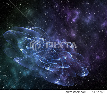 Abstract cosmic cloud, flowers, stars of a planet Abstract cosmic cloud, flowers, stars of a planet 15122768