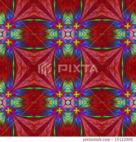 Symmetrical multicolored flower pattern Symmetrical multicolored flower pattern 15122800
