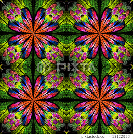 Multicolored symmetrical pattern  15122933