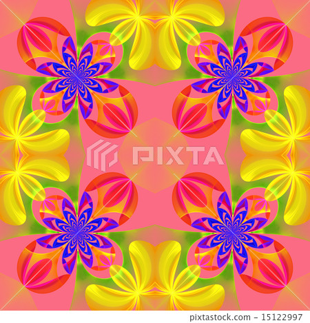 Beautiful symmetrical pattern of the flower petals Beautiful symmetrical pattern of the flower petals 15122997