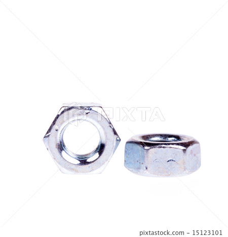 Metal nut isolated on white background 15123101