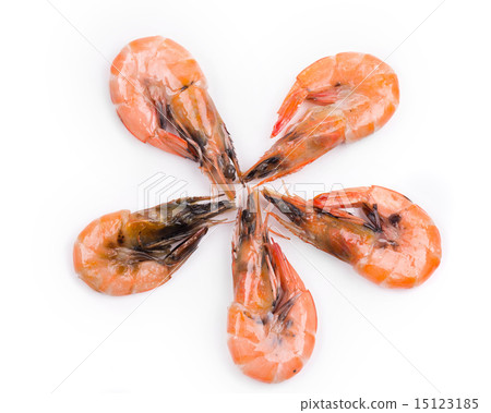 fresh boiled shrimps 15123185