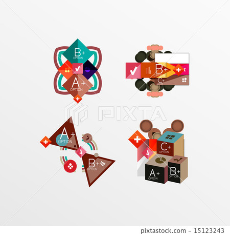 Set of abstract geometric shapes with options 15123243