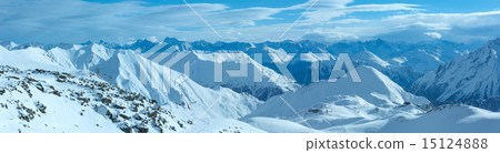 Silvretta Alps winter view (Austria). Panorama. Silvretta Alps winter view (Austria). Panorama. 15124888