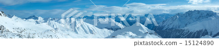 Silvretta Alps winter view (Austria). Panorama. Silvretta Alps winter view (Austria). Panorama. 15124890
