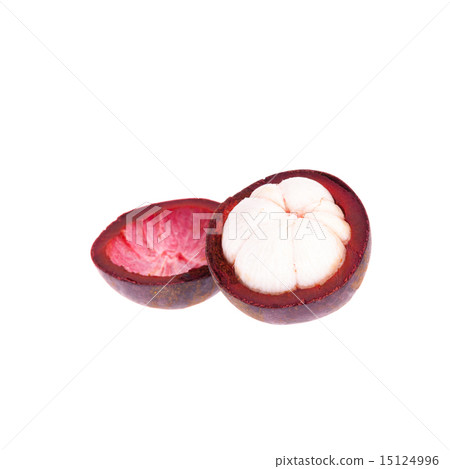 Mangosteen isolated on white background Mangosteen isolated on white background 15124996