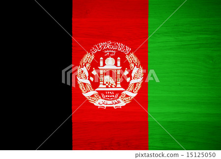 Afghanistan flag on wood texture 15125050