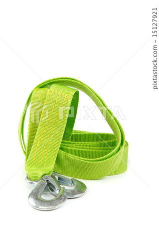 Tow rope for car isolated on white background. Tow rope for car isolated on white background. 15127921