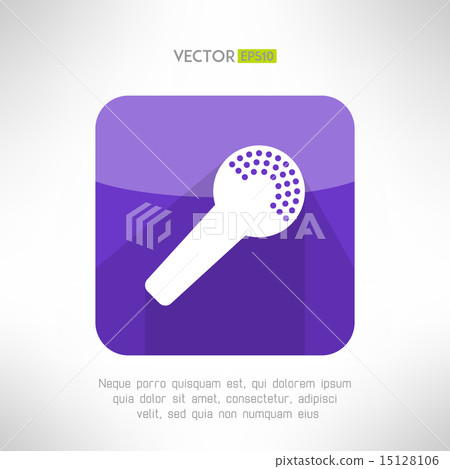Microphone icon in modern flat design. Clean... - Stock Illustration ...