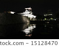 富山城堡在晚上 15128470