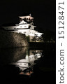 富山城堡在晚上 15128471