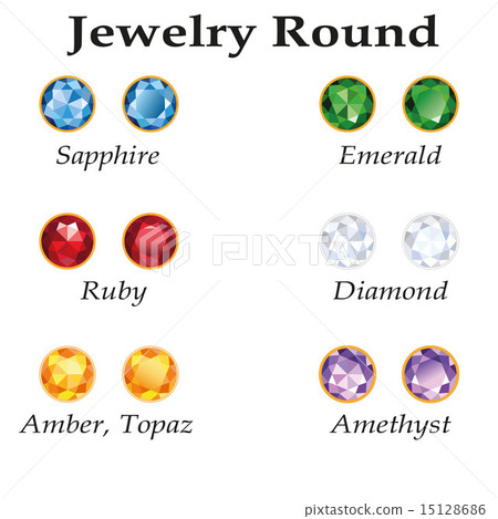 Jewelry Round. Isolated Objects Jewelry Round. Isolated Objects 15128686