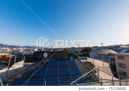 Exterior wall construction Roof painting 15128688
