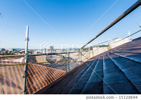 Exterior wall construction Roof painting 15128694