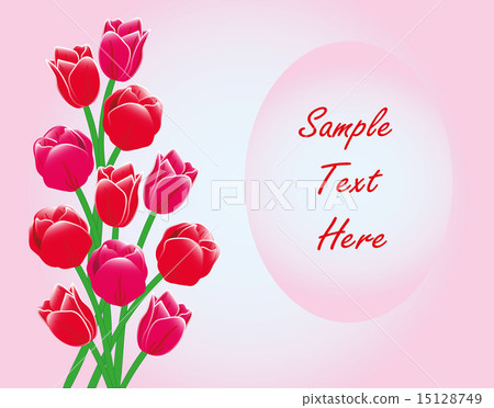Red Tulips Frame Card With Text Red Tulips Frame Card With Text 15128749