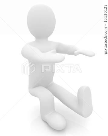 3d man isolated on white. Series 15130125