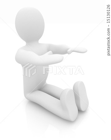 3d man isolated on white. Series 15130126