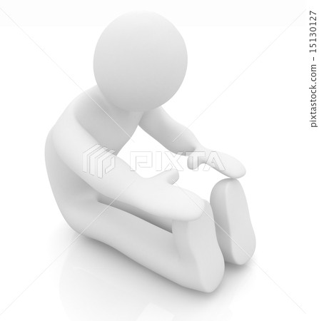 3d man isolated on white. Series 15130127