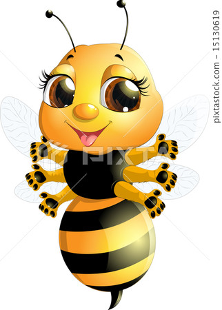 bee on a white background bee on a white background 15130619