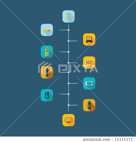 Flat concept, set modern design with shadow - Stock Illustration ...