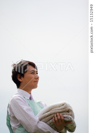 One male (work suit laundry detachment cleaning business employee office worker) 15132949