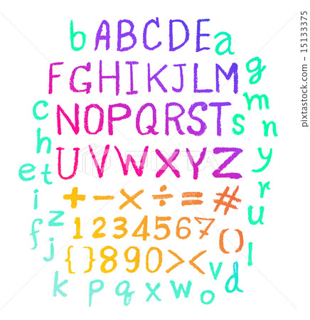 Vector alphabet. Hand drawn letters. Vector alphabet. Hand drawn letters. 15133375