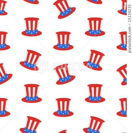 Seamless with Uncle Sam's Top Hat 15134235
