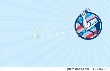 Business card Barber Hand Brush Scissors Retro Business card Barber Hand Brush Scissors Retro 15136226