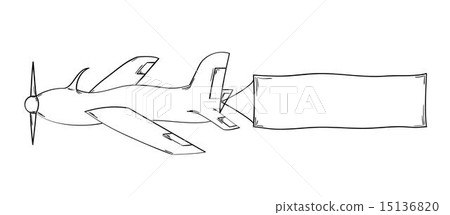 plane and blank flag 15136820