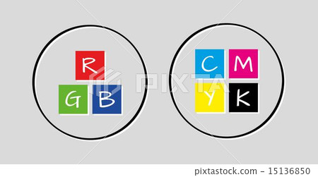 rgb and cmyk icons 15136850