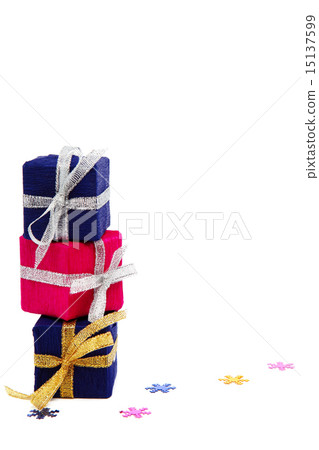 Package with gifts ion a white background. Package with gifts ion a white background. 15137599