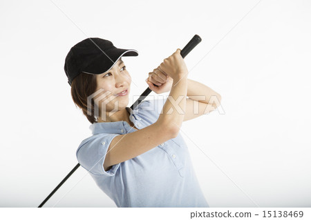 Female exercise golf sports 15138469