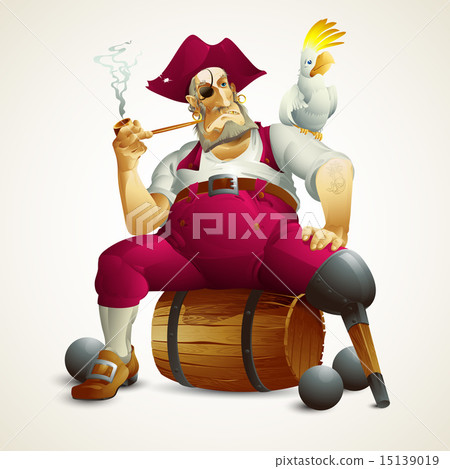 Vector illustration with the image of a pirate 15139019