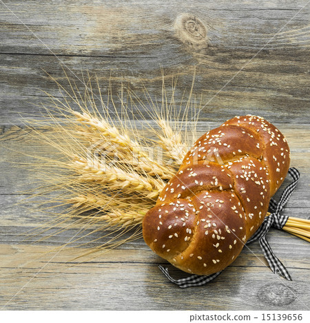 Bun with sesame seeds and ears Bun with sesame seeds and ears 15139656