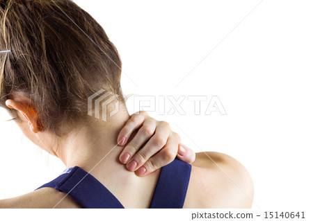 Fit brunette with neck injury 15140641
