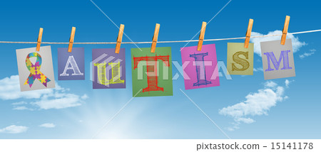 Composite image of autism awareness ribbon 15141178