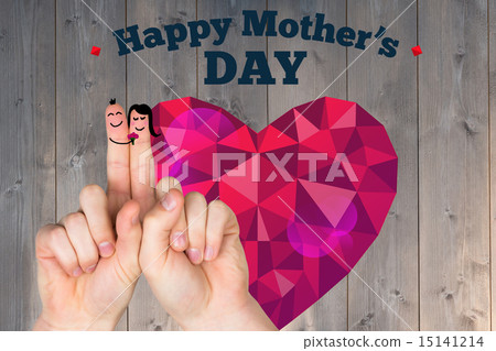 Composite image of fingers as a couple 15141214