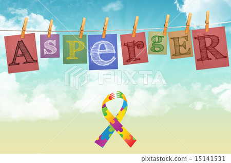 Composite image of autism awareness ribbon 15141531